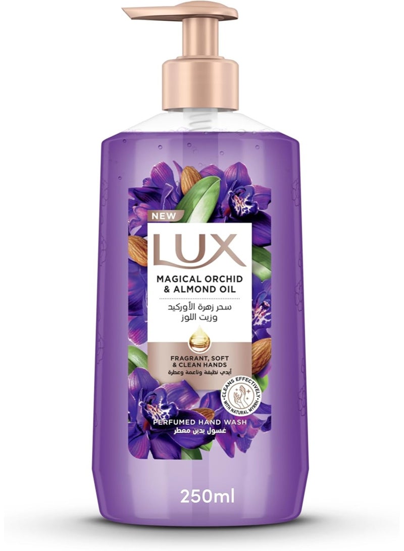 LUX Perfumed Liquid Hand Wash, Magical Orchid, with Almond Oil & Glycerin, for Fragrant, Soft and Clean Hands, 250ml - Image 2